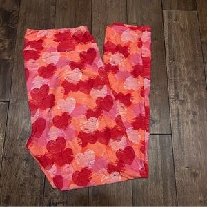 LulaRoe TC leggings Heart Valentine